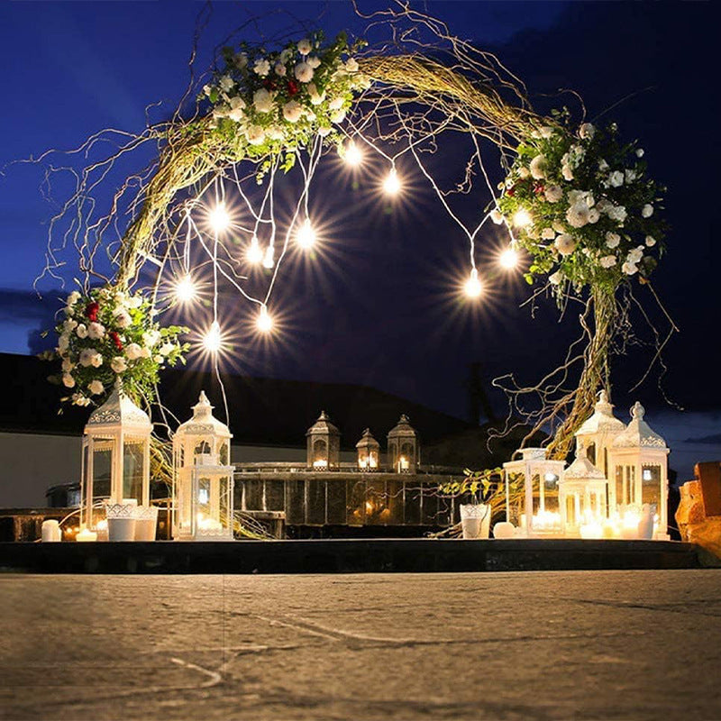 Norvo | Moderne Art Deco Solvann Vannavstøtende Kobber PVC 15-pærs LED Lyslenke Utendørs Lys For Hage