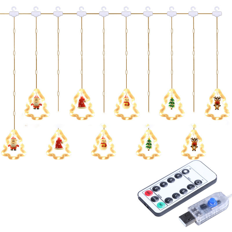 Norvo | Moderne Art Deco USB Batteri Vanntett Juletre PVC PS LED Lyslenker For Soverom