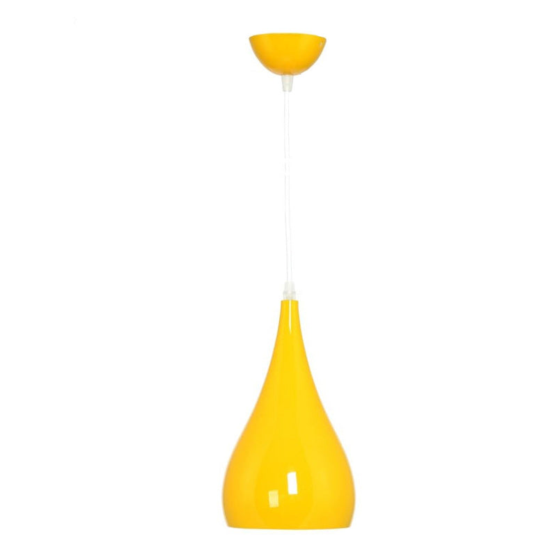 Norvo | Nordic Iron Wood Aluminium Pumpkin Water Drop 1-Lyskilde Pendellampe for Spisestue