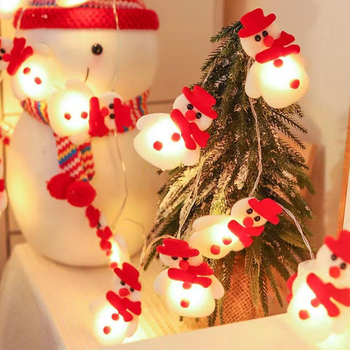 Norvo | Moderne Art Deco Batteri Kobbertråd Teppet Santa Snømann Rein Tegneserie Dekorasjon LED Lyskilder For Underholdningsrom