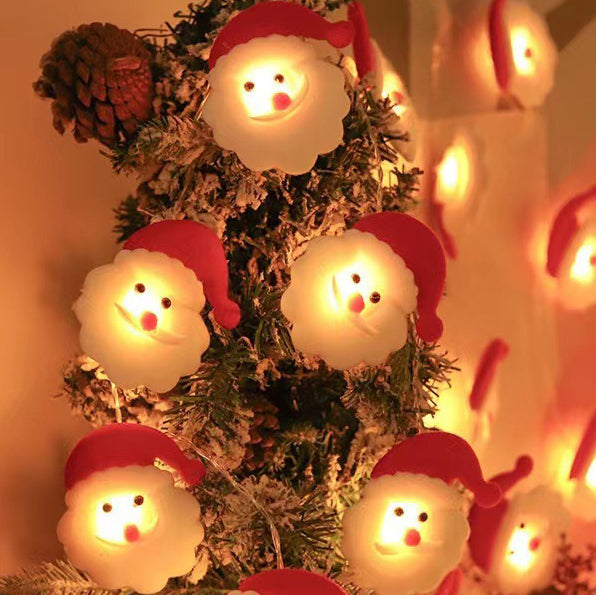 Norvo | Moderne Art Deco Batteri Kobbertråd Teppet Santa Snømann Rein Tegneserie Dekorasjon LED Lyskilder For Underholdningsrom