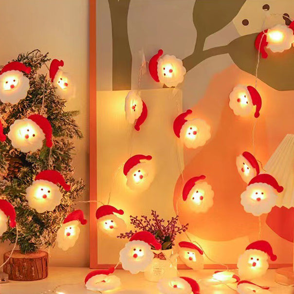 Norvo | Moderne Art Deco Batteri Kobbertråd Teppet Santa Snømann Rein Tegneserie Dekorasjon LED Lyskilder For Underholdningsrom