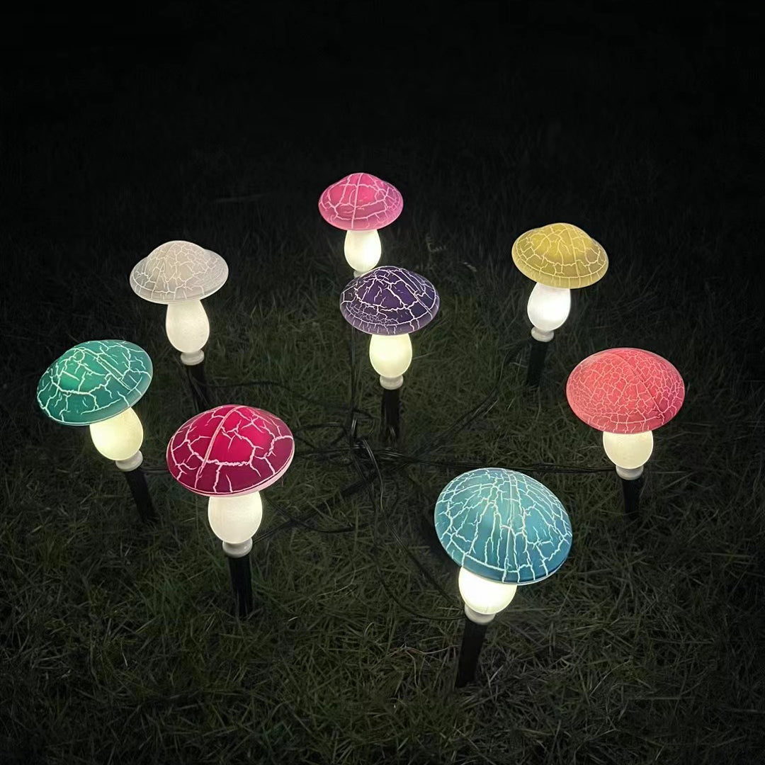 Norvo | Modern Art Deco Solvannsikkert PVC Sprukket Sopp Dekorativ LED Lyskjede Utebelysning For Hage