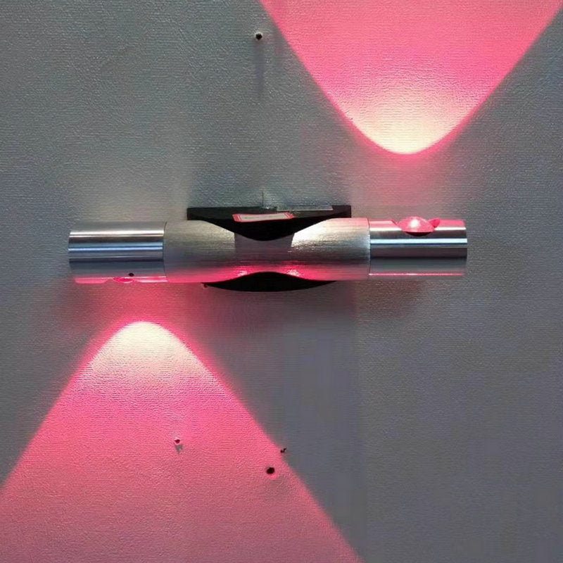 Norvo | Moderne industriell aluminium-akryl stripet børstet roterende LED vegglampe for gang