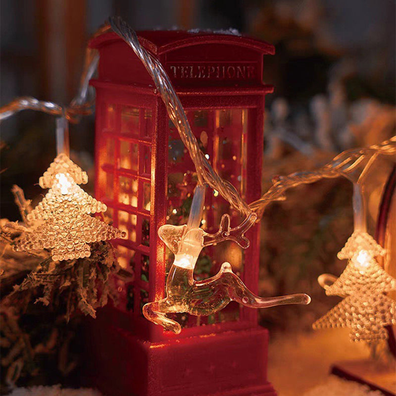 Norvo | Moderne Art Deco Batteri USB PVC Reinsdyr Snø Stjerne Jule Tre Dekorasjon LED Lyskede For Underholdningsrom