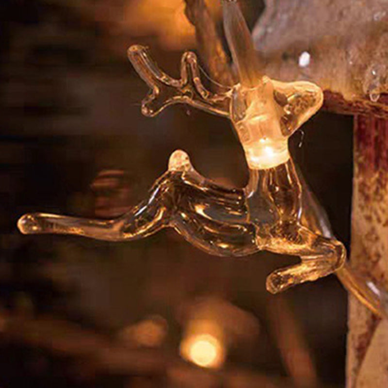 Norvo | Moderne Art Deco Batteri USB PVC Reinsdyr Snø Stjerne Jule Tre Dekorasjon LED Lyskede For Underholdningsrom