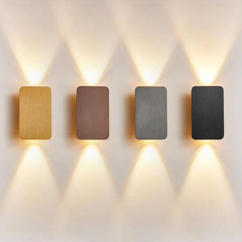 Norvo | Nordisk Minimalistisk Aluminium Rektangulær LED Vegglampe