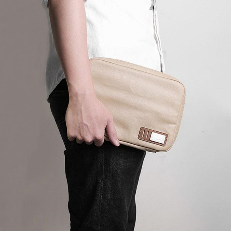 Norvo | Vanntett Bærbar Lærveske Håndholdt Oppbevaringsveske