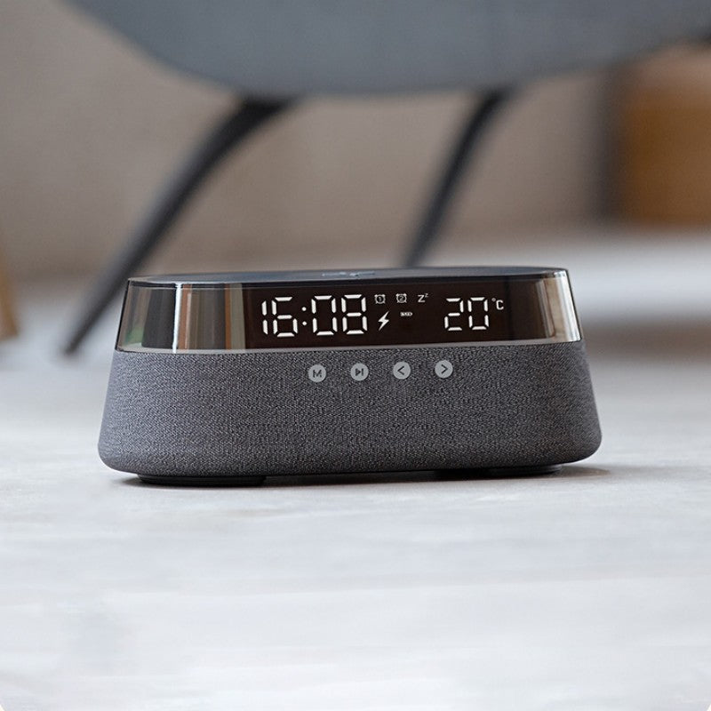 Norvo | Nattlys Trådløs Lader Alarmklokke Retro Bluetooth Høyttaler