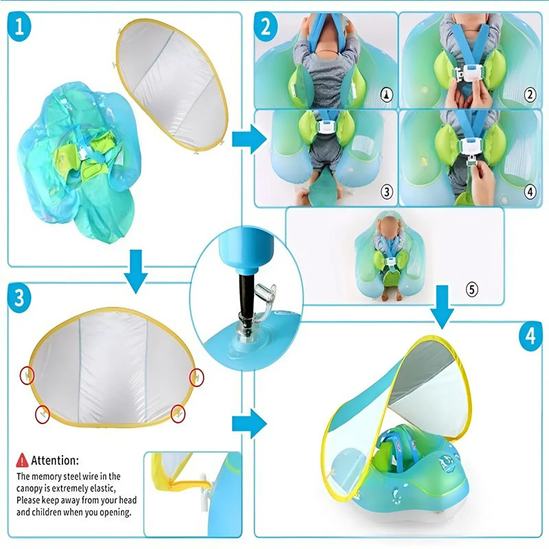 Norvo | Baby Float med avtakbar solskjerm