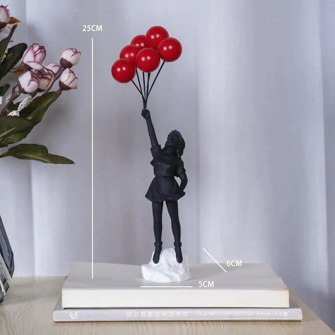 Norvo | Banksy flygende ballongjente statue