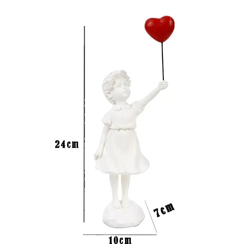 Norvo | Banksy flygende Ballongjente Statue
