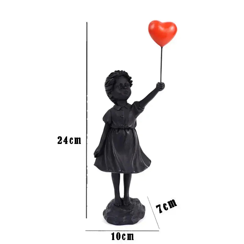 Norvo | Banksy flygende Ballongjente Statue