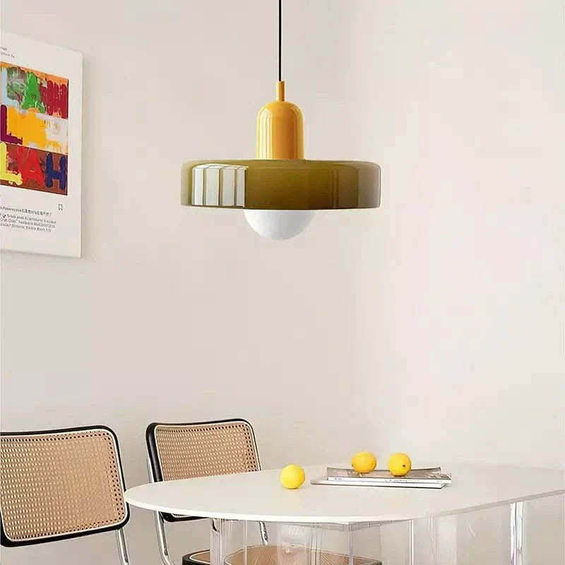 Norvo | Bauhaus Farget Glass Pendellampe