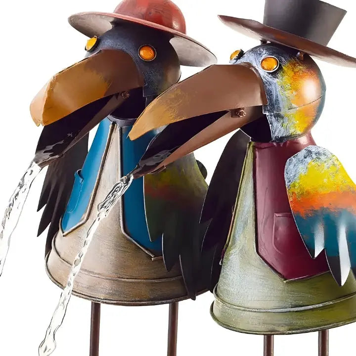 Norvo | ChirpStream | Tukangfugl Vannfontene – Lekende Utehage Dekorasjon med Strømmende Vann