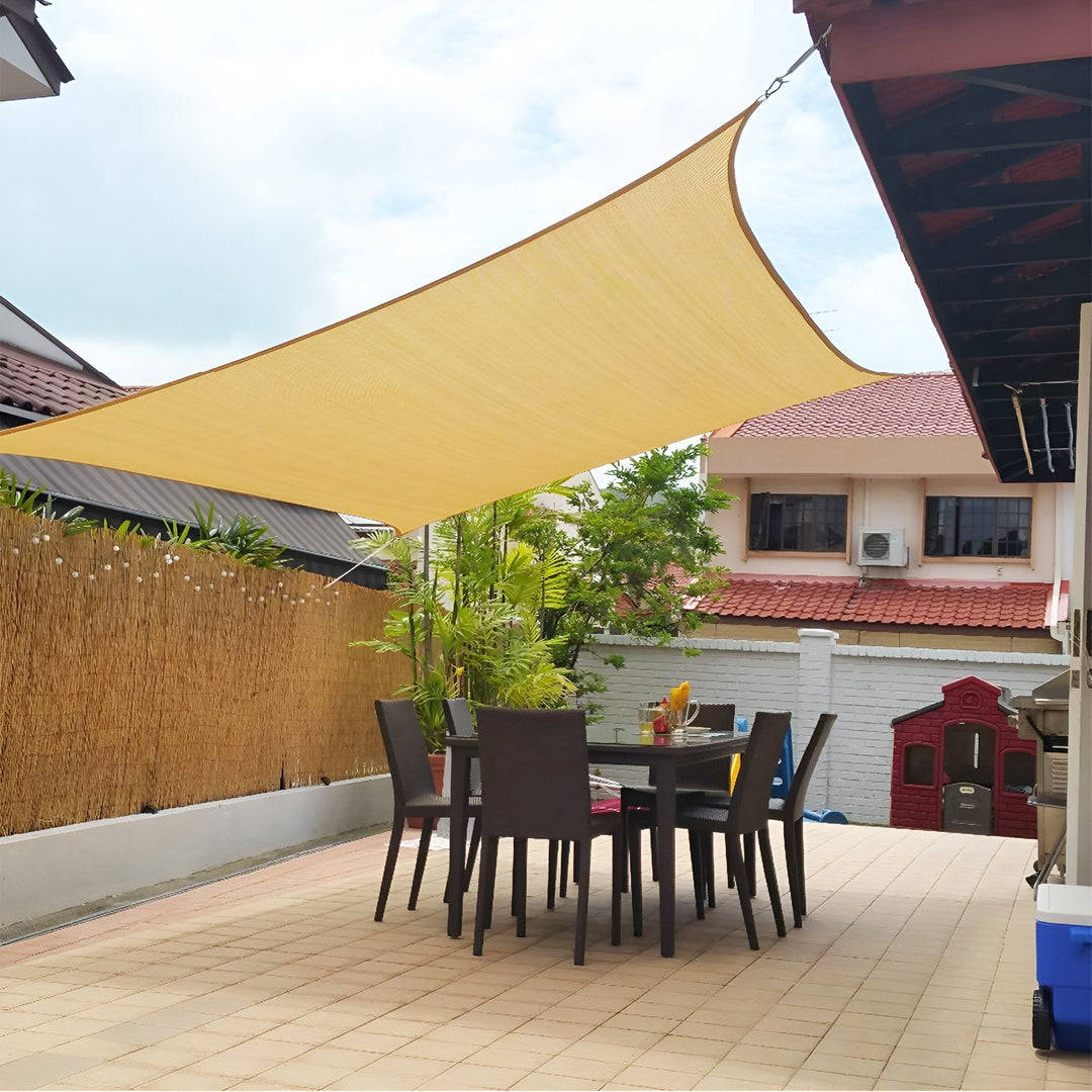 Norvo | Vanntett Solskjerm – UV-beskyttelse for Balkong, Hage eller Terrasse (Trekantet eller Firkantet)