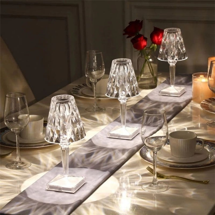 Elegant Krystall Bordlampe for Stue Norvo