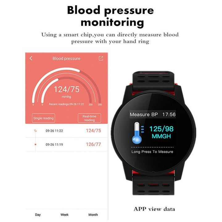 Norvo | Smartklokke Sport Menn Kvinner Puls Måler Blodtrykk Fitness Tracker Smartklokke GPS Sporelogio inteligente