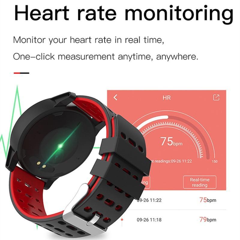 Norvo | Smartklokke Sport Menn Kvinner Puls Måler Blodtrykk Fitness Tracker Smartklokke GPS Sporelogio inteligente
