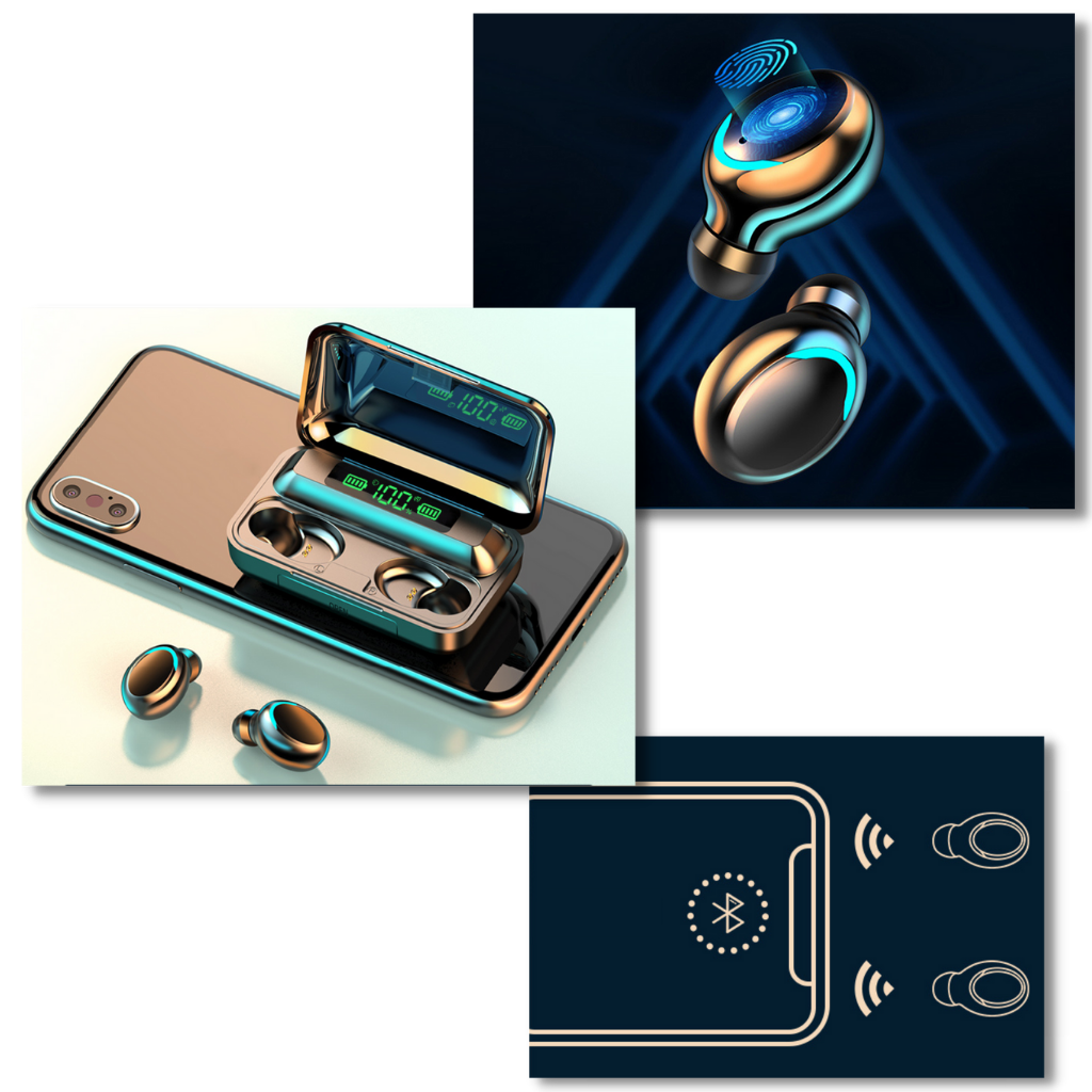 Bluetooth-øretelefoner med ladeboks