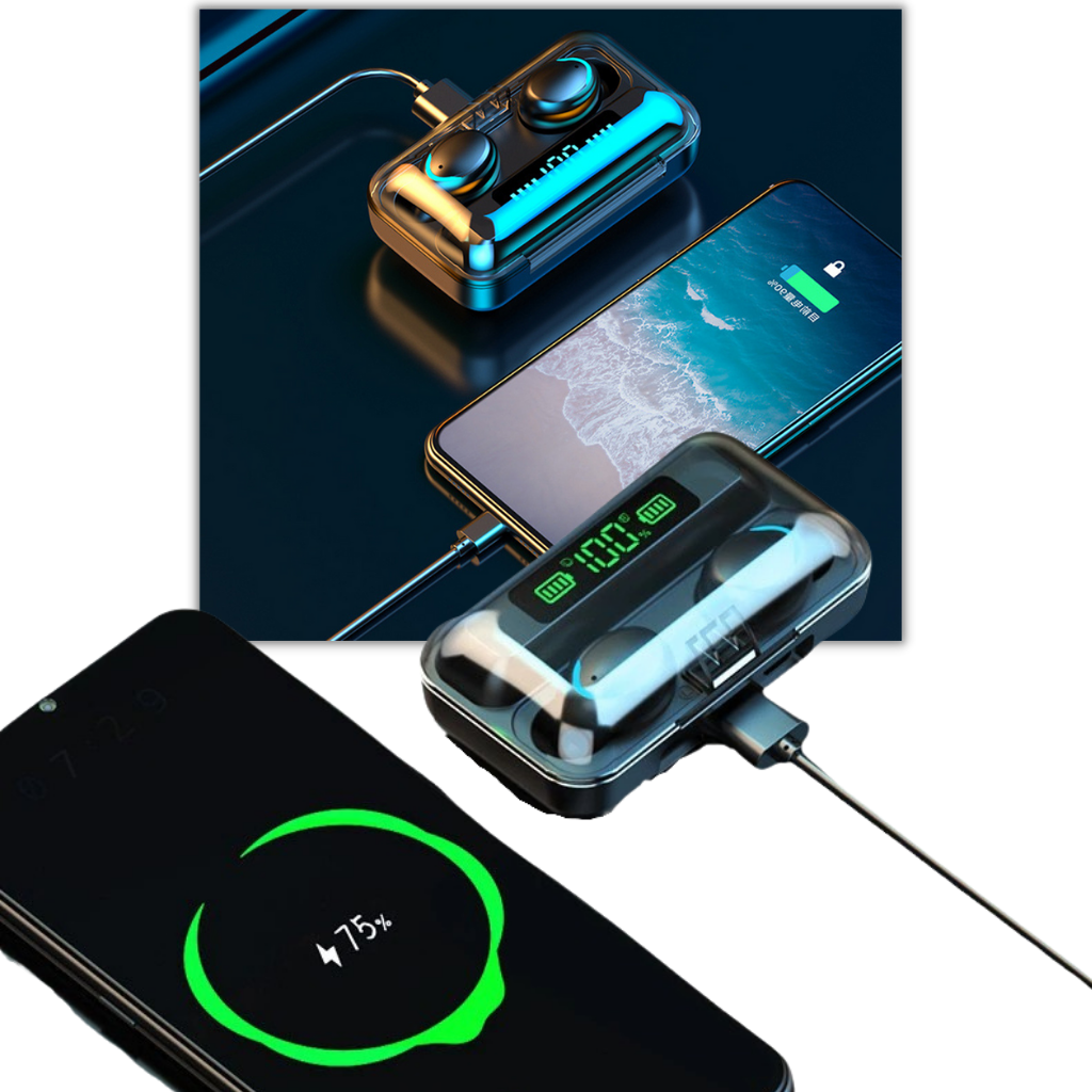 Bluetooth-øretelefoner med ladeboks