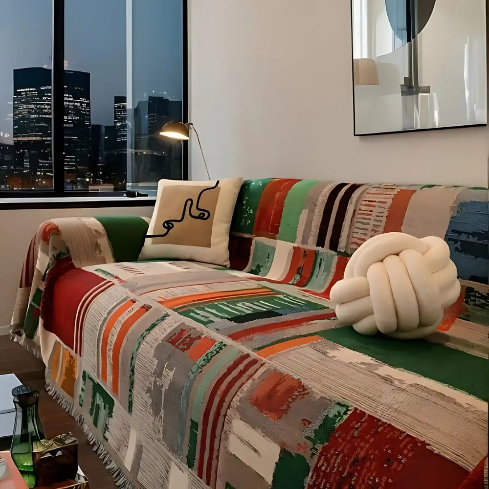 Norvo | Bohemsk Rustikk Geometrisk Sofa Deksel