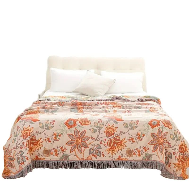 Norvo | Chic – Bomullspledd med blomsterdesign