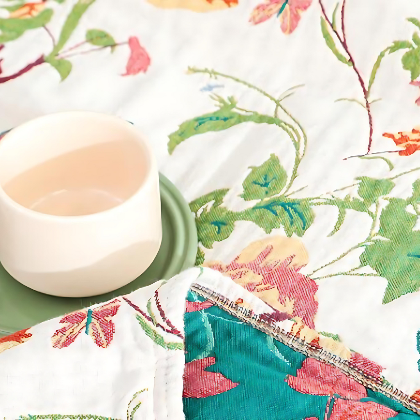 Norvo | Botanic Bluebird Reversibel Bomullspledd