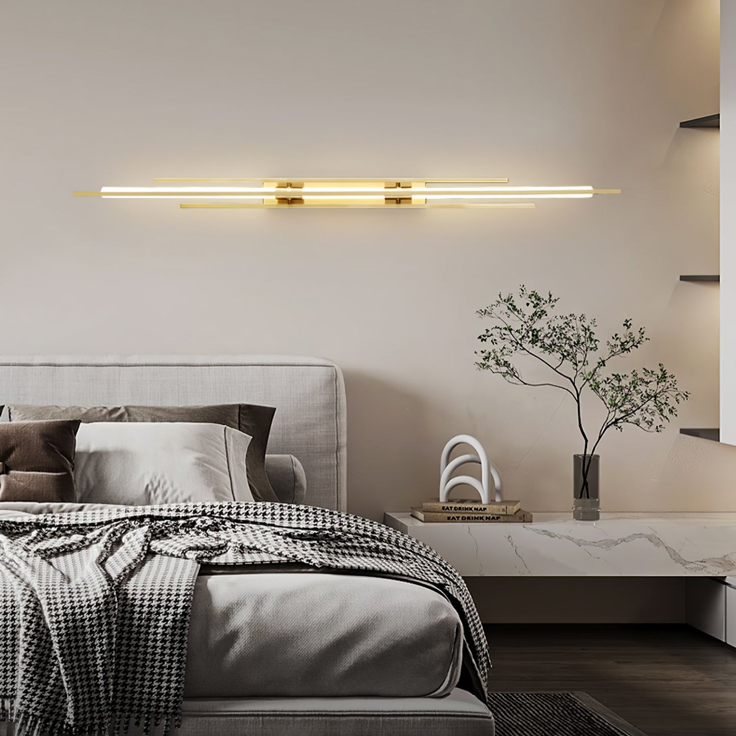 Norvo | LuxeAura – Opulent Gold Vegglampe for Elegante Rom