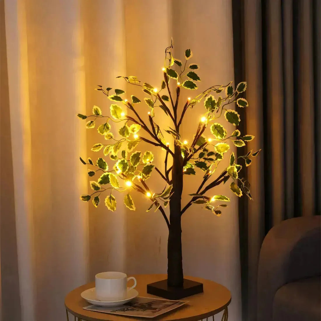 Norvo | BrightTree LED Lampe – Belyst Tre Lys for Hjemdekorasjon og Ambient Belysning