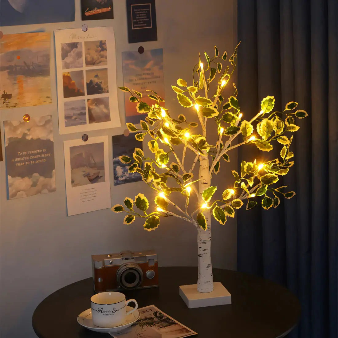 Norvo | Magisk BrightTree Bordlampe – Elegant Treedesign med Varme LED-Lys