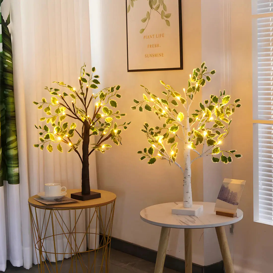 Norvo | Magisk BrightTree Bordlampe – Elegant Treedesign med Varme LED-Lys
