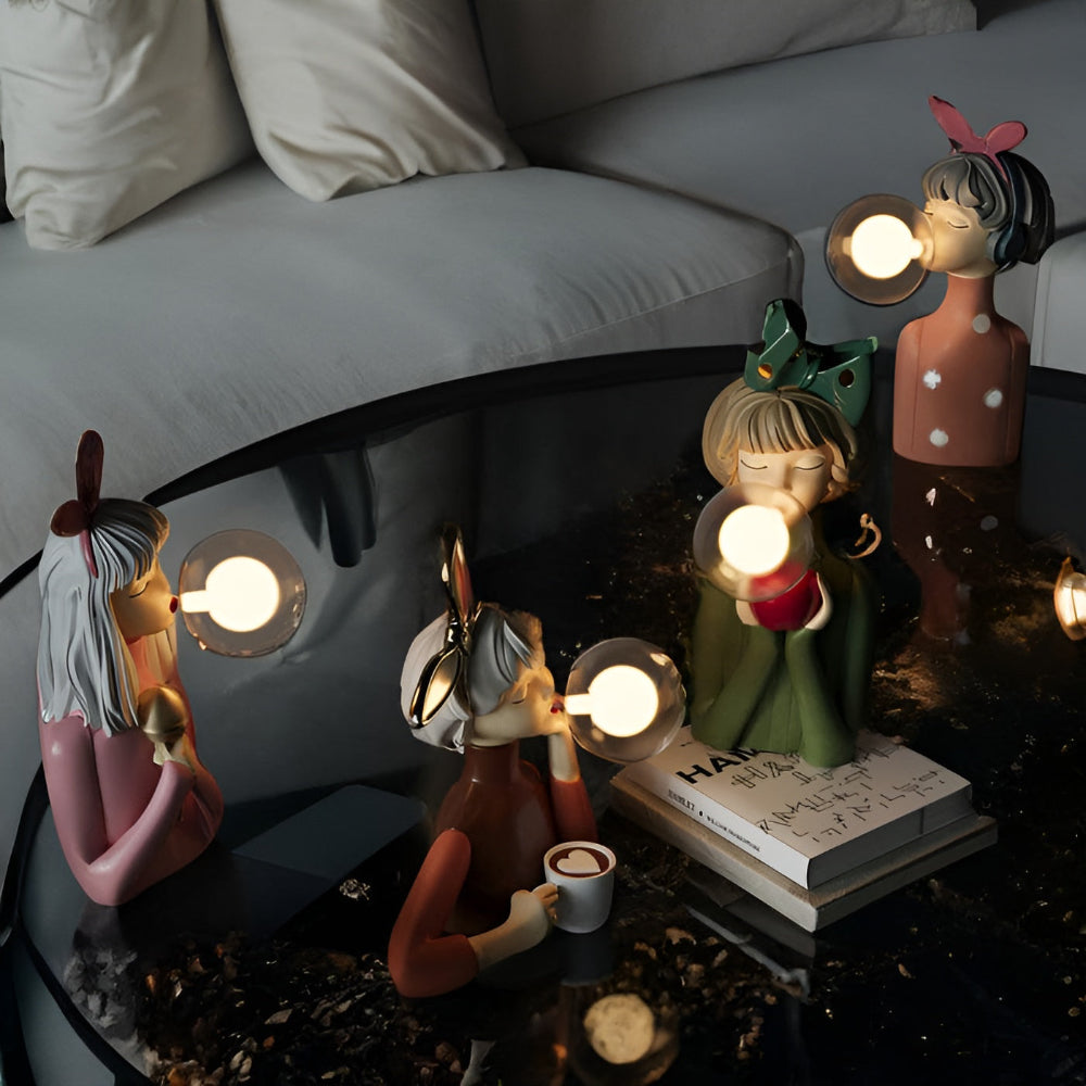 Norvo | BubbleFairies Bordlampe – Enchanting Quartet Tegneserie Jente Figur Lys