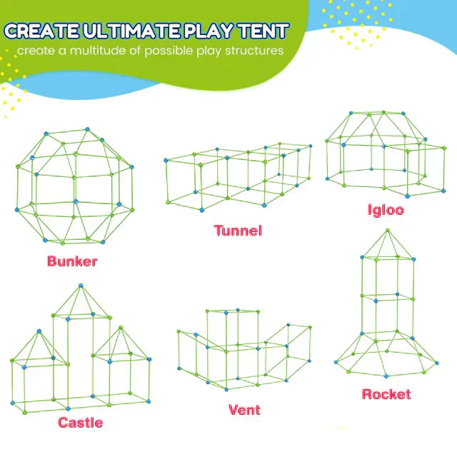Norvo | Barn Festningsbyggesett – Kreativt Konstruksjonsleketøy