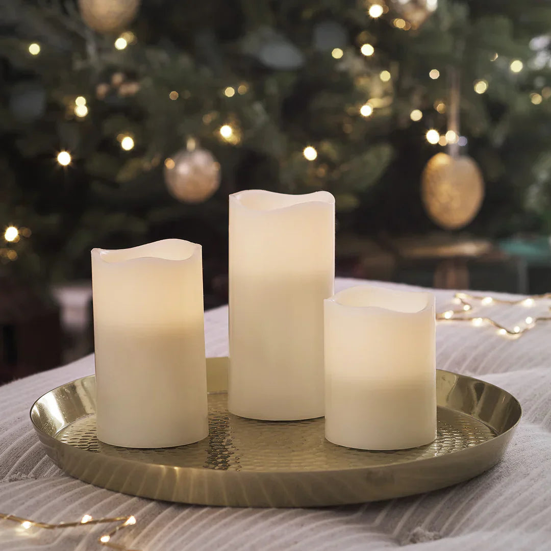 Norvo | Sett med 3 høye flameless voks LED lys