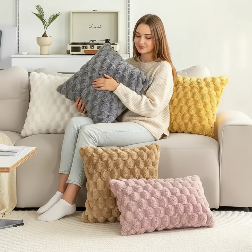 Norvo | Putevar laget av bomullsblanding med fluffy 3D-følelse