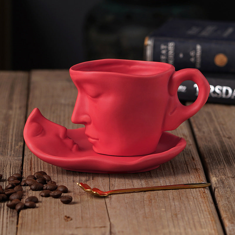 Norvo | Kyssnades Face keramisk kaffekopp