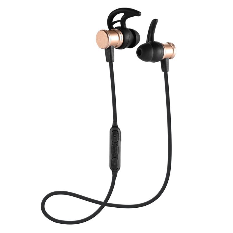 Norvo | Bluetooth-Hodetelefoner, Stereo In-Ear Hodetelefoner, Sikker Passform For Sport, Treningssenter, Reise (Vanntett, Støyreduserende Mikrofon)