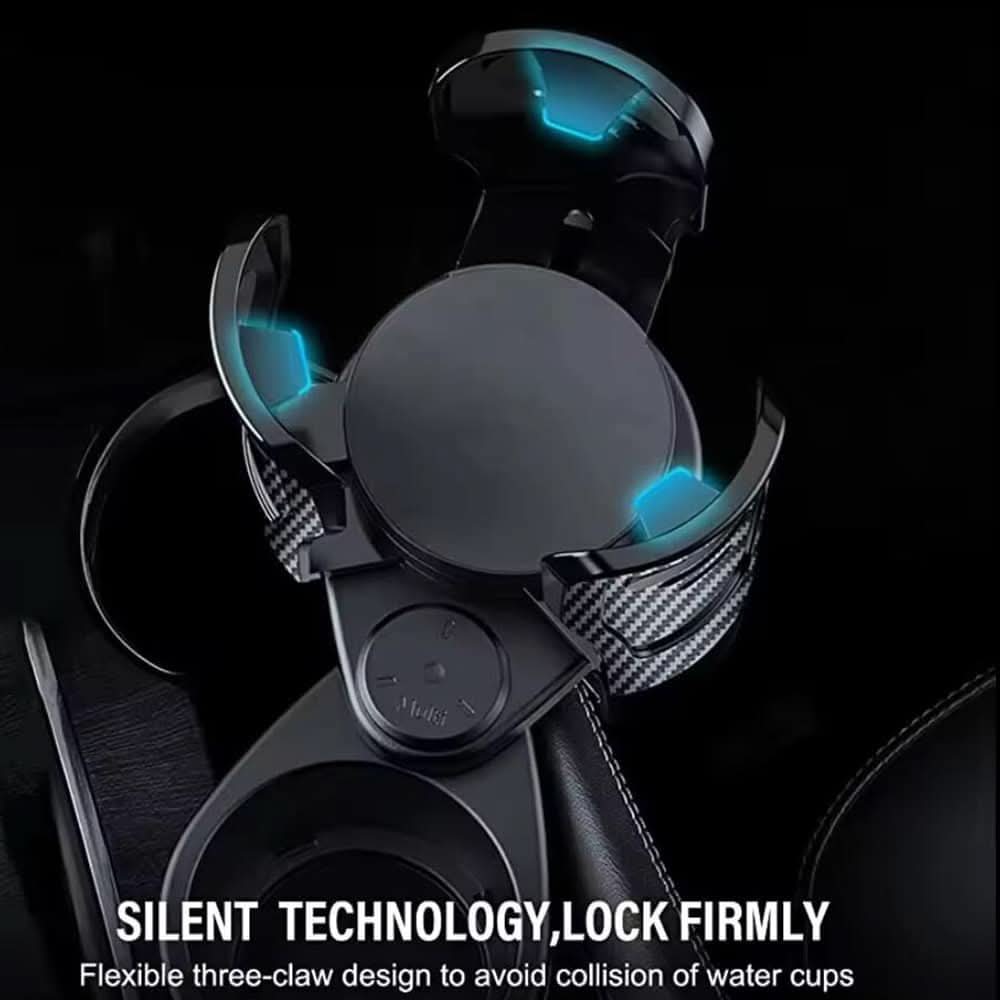 Norvo | 2-i-1 Bil Drikkeholder med Rotasjonsfunksjon & Teleskopisk Festing