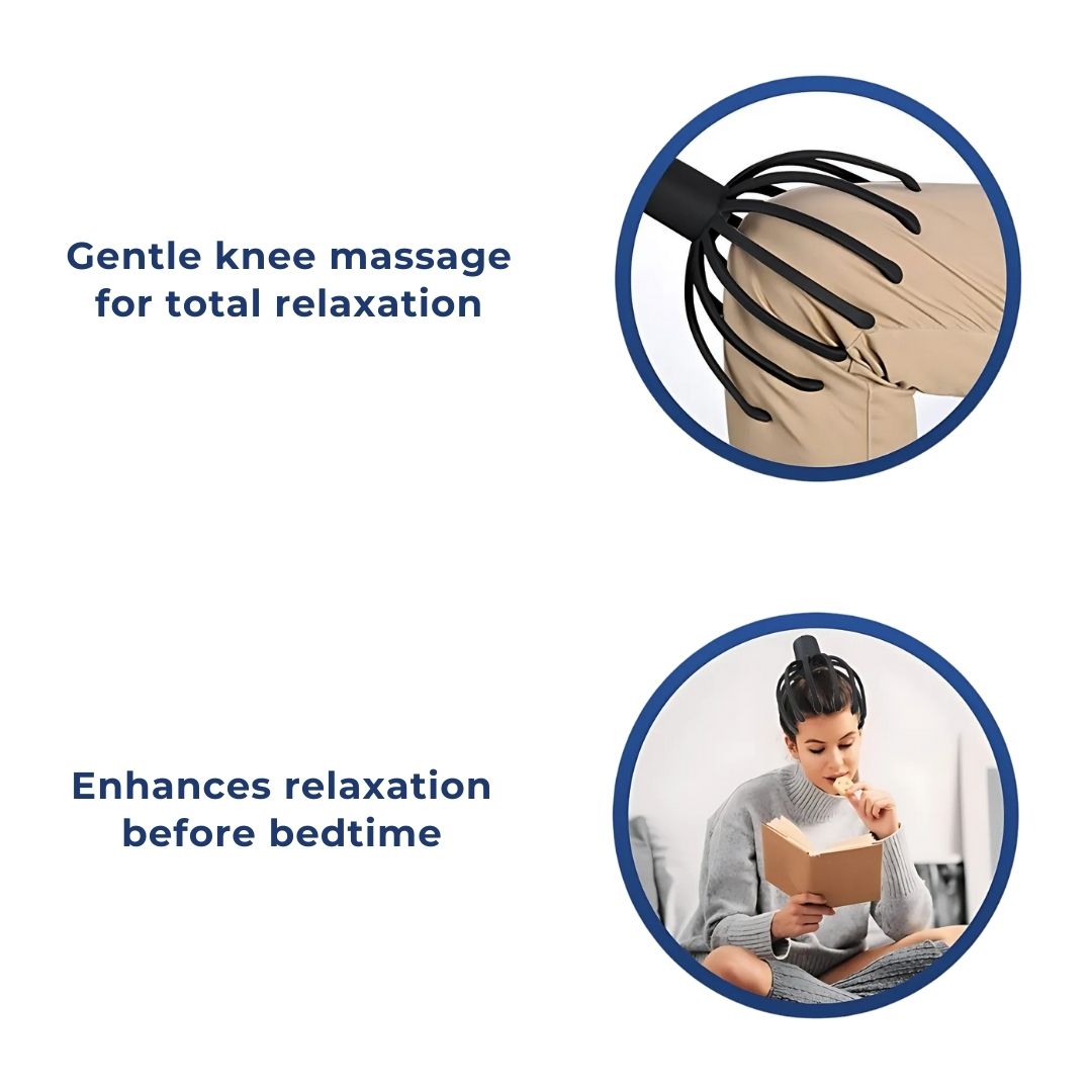 CalmFlow Smart Electric Octopus Hode Massager | Hodebunnsmassasje - Stresslettelse - Forbedret Søvn - Multi-retning Vibrasjons Hode Massager Norvo