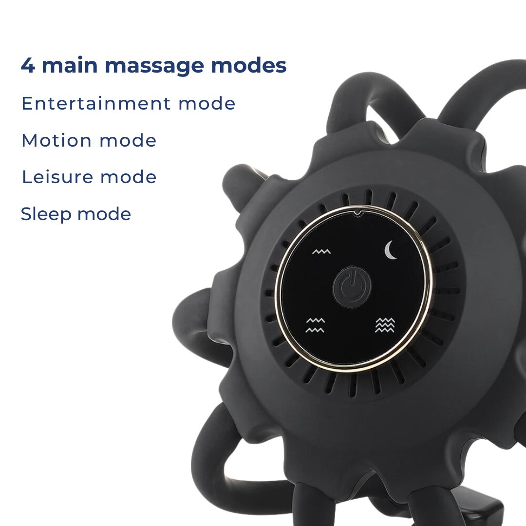 CalmFlow Smart Electric Octopus Hode Massager | Hodebunnsmassasje - Stresslettelse - Forbedret Søvn - Multi-retning Vibrasjons Hode Massager Norvo