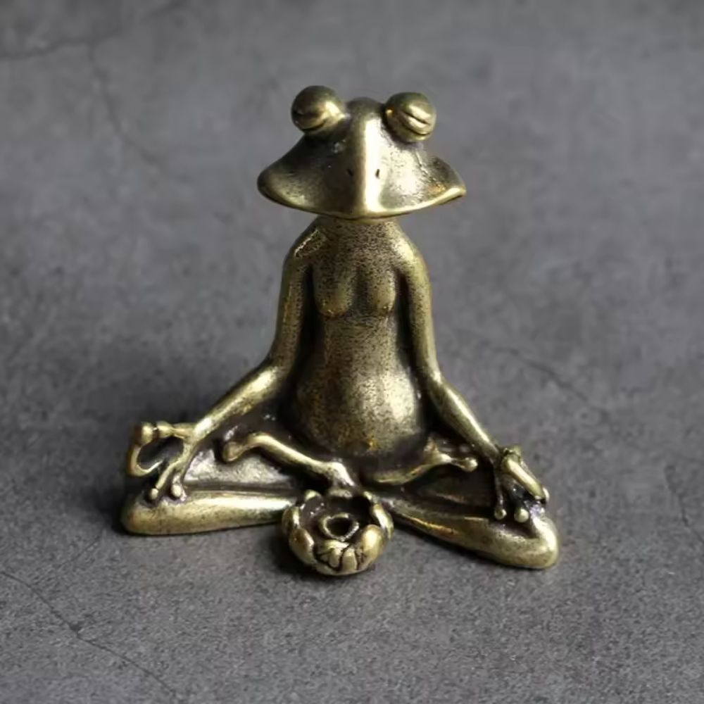 Norvo | Calm Lotus Frog Miniatyrfigurine