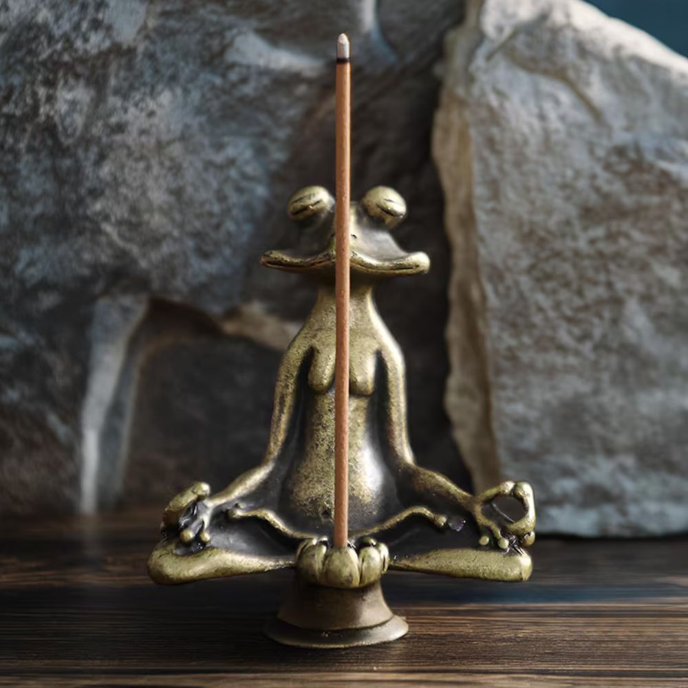 Norvo | Calm Lotus Frog Miniatyrfigurine