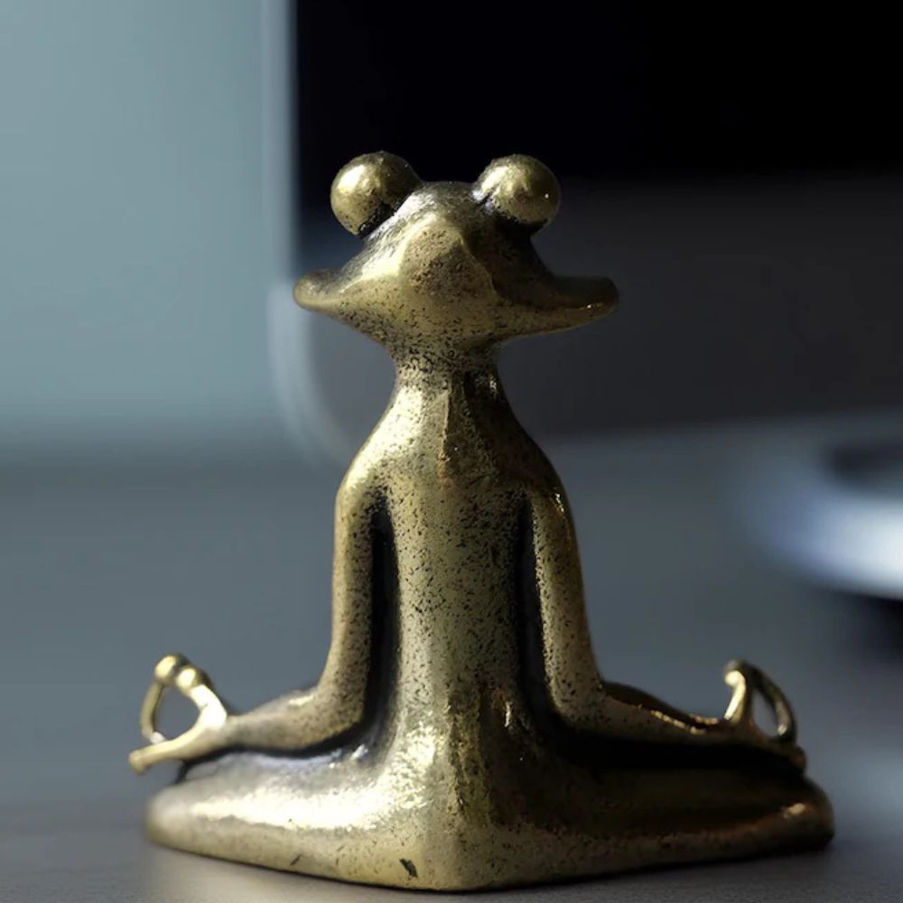 Norvo | Calm Lotus Frog Miniatyrfigurine