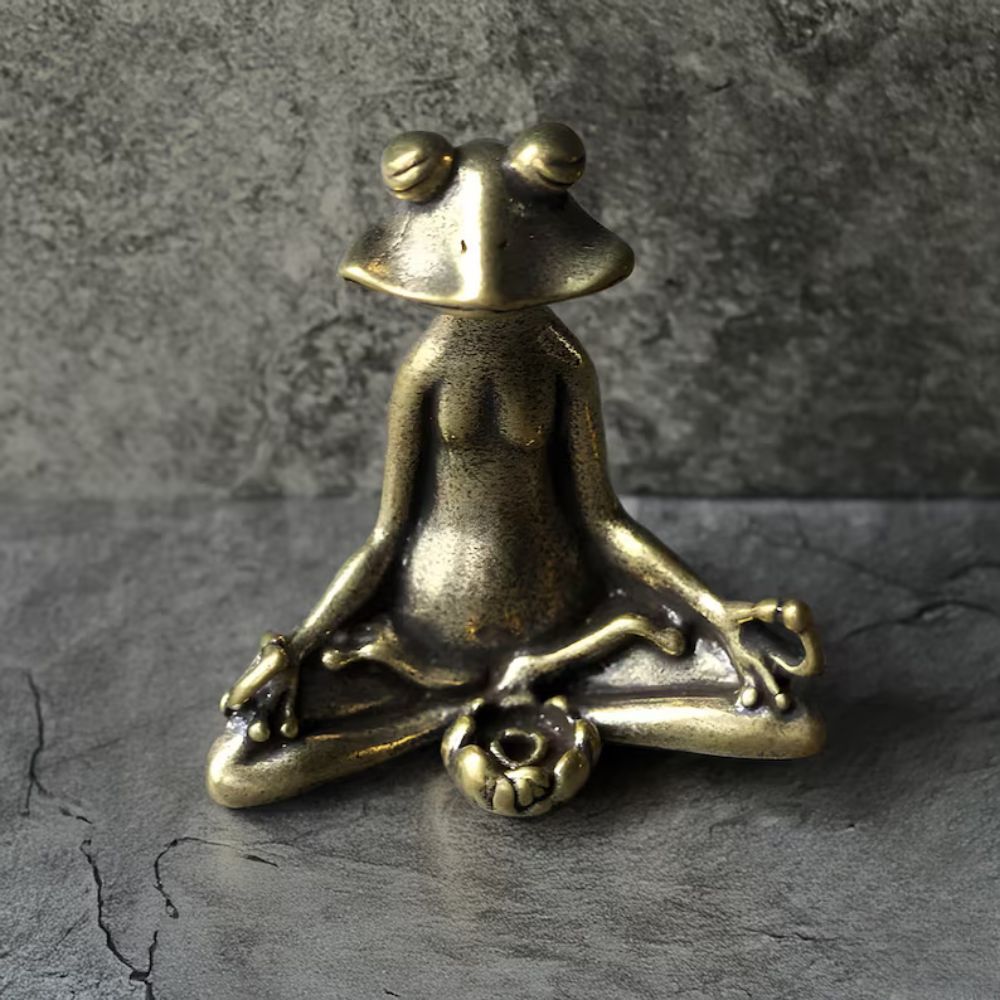 Norvo | Calm Lotus Frog Miniatyrfigurine
