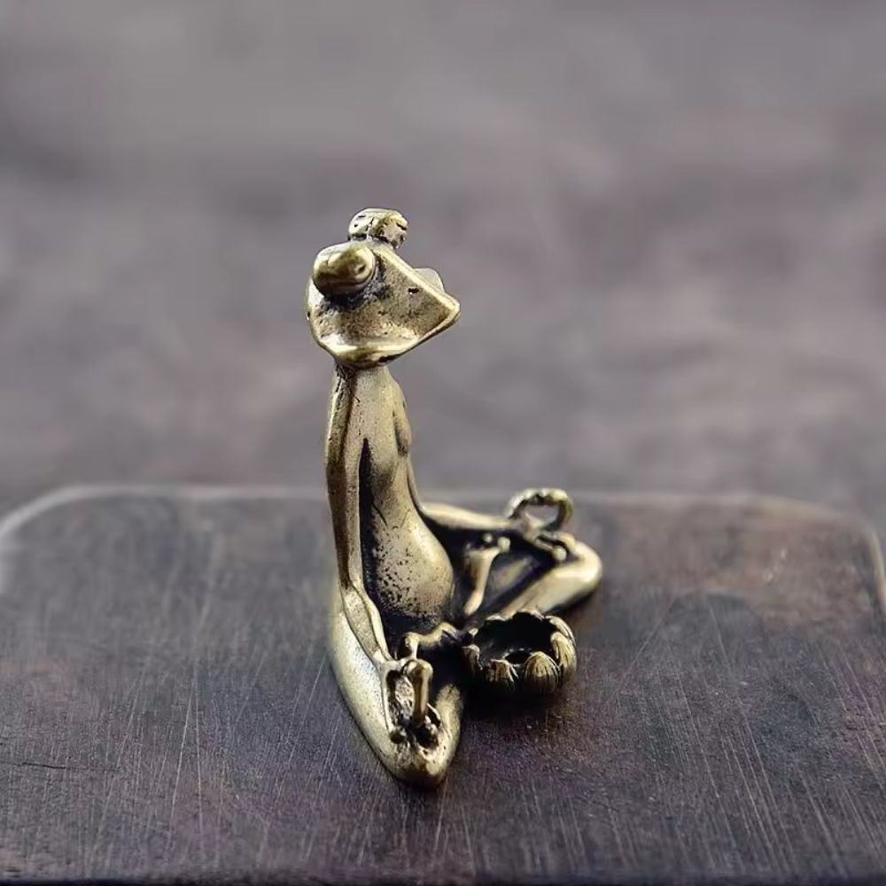 Norvo | Calm Lotus Frog Miniatyrfigurine