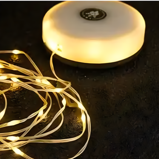 Norvo | CampBeam LED Utendørs Lyslenker – Oppladbare Vanntette Lys med Magnetiske Kroker & 5 Belysningsmodus