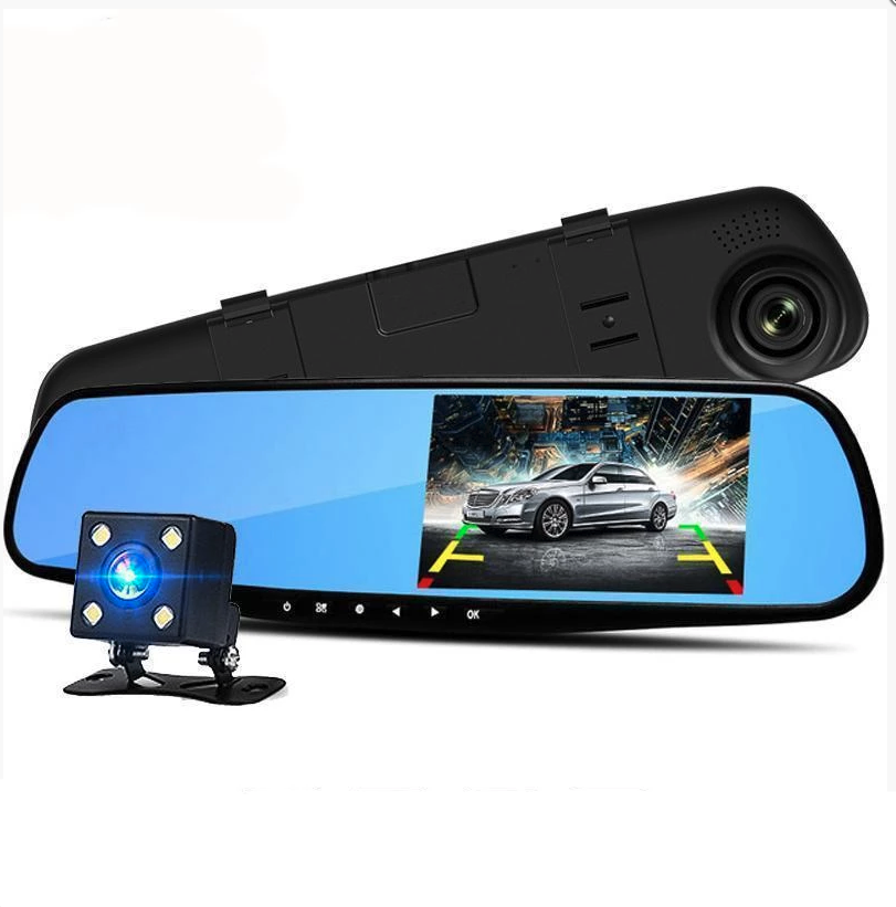 Norvo | Dual Lens DashCam Kjøretøy Front- og Bak Bilkamera HD 1080P Videoopptaker