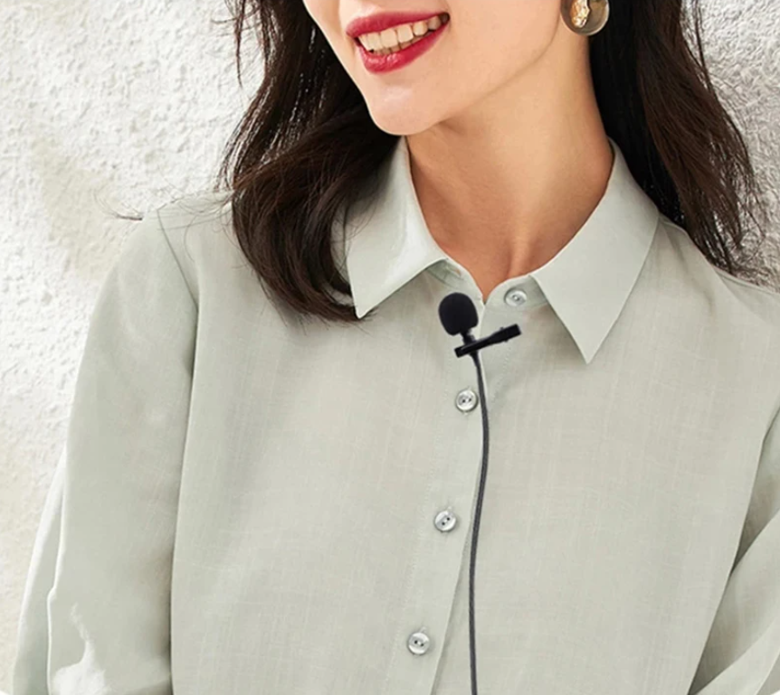 Norvo | 3.5mm Jack eller USB Kablet Mini Mikrofon - Profesjonell Mikrofon for Laptoper og Konferanser