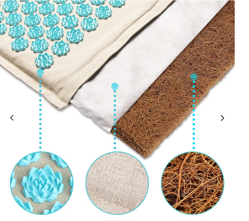 Norvo | Akupressurmatte med pute og 5500 trykkpunkter – Florapress avslappingssett